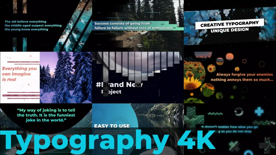 Typography Scenes 4K
